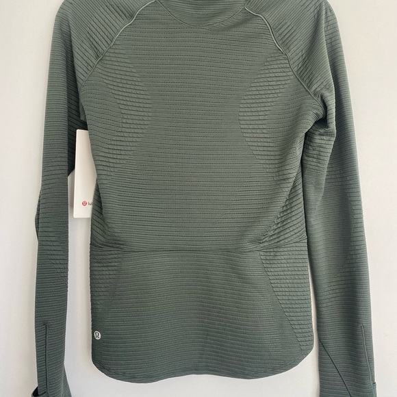 Lululemon ventscape half zip long sleeve khaki green running top - Picture 4 of 7